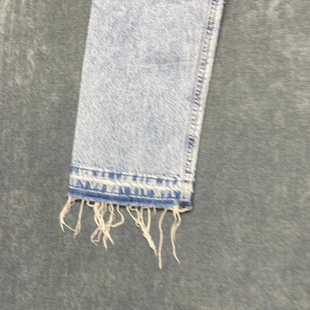 Aeropostale Jeans Womens 6R 30x27 Distressed Frayed Hem Super High Rise Straight
